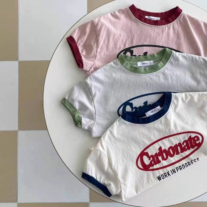 Summer Infant Cotton Short-sleeved T-shirt for Babies