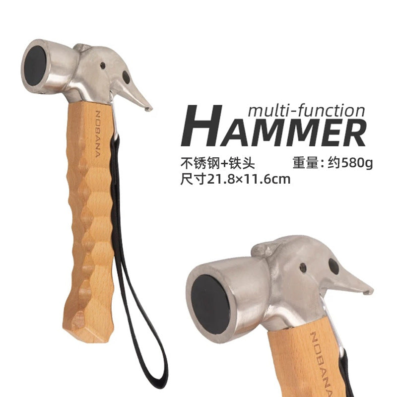 NOBANA Outdoor Multifunctional Camping Hammer with Handle
