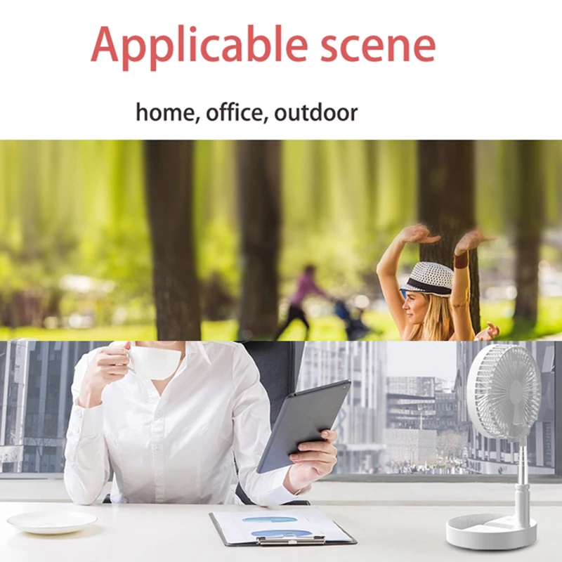 Folding USB Rechargeable Fan with Remote Control P11