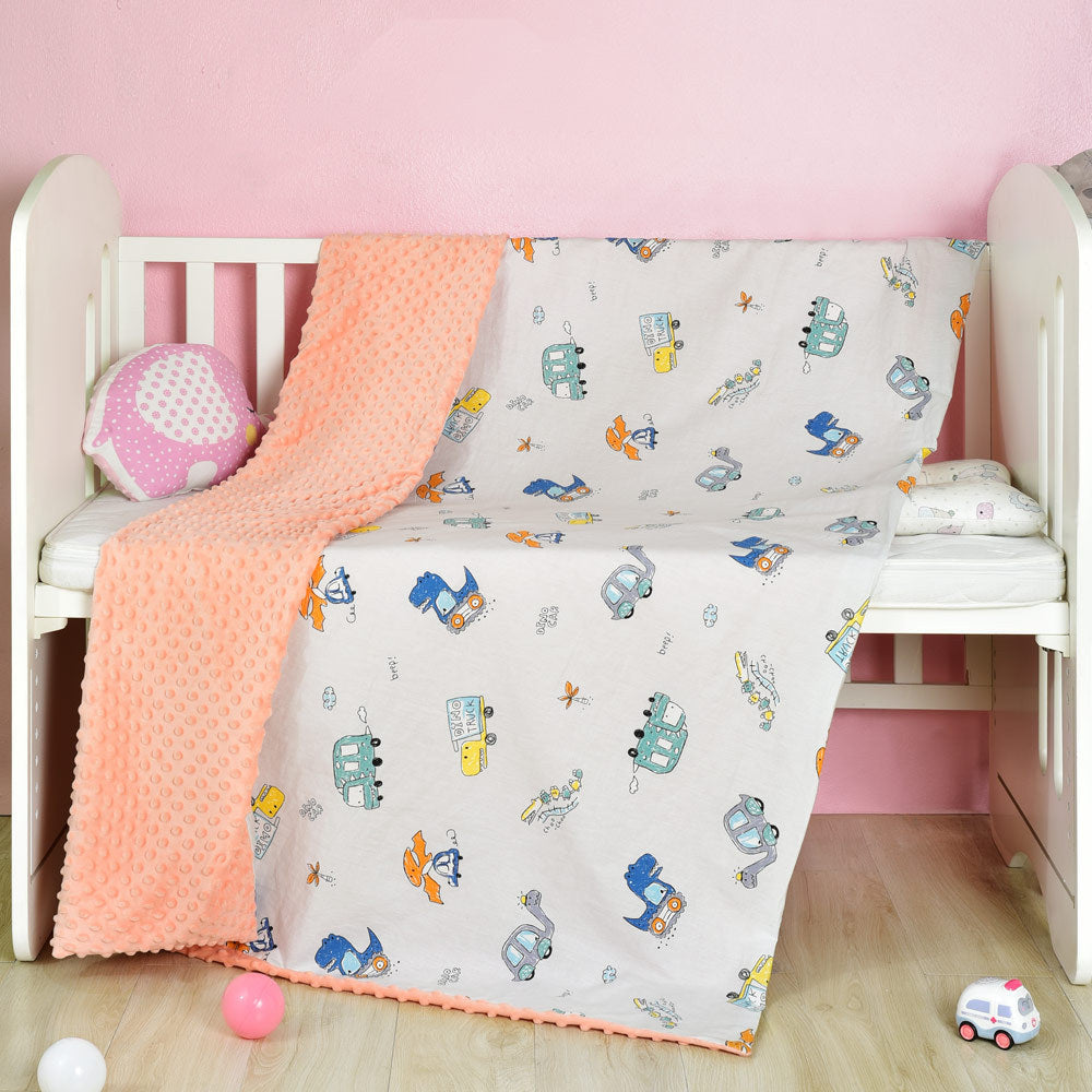 Cotton Cartoon Baby Blanket - Comfort Peas Design
