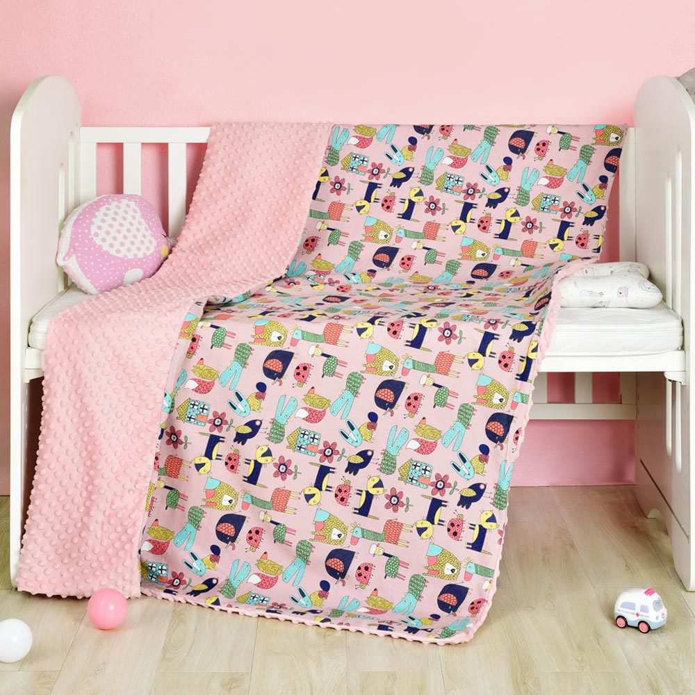 Cotton Cartoon Baby Blanket - Comfort Peas Design