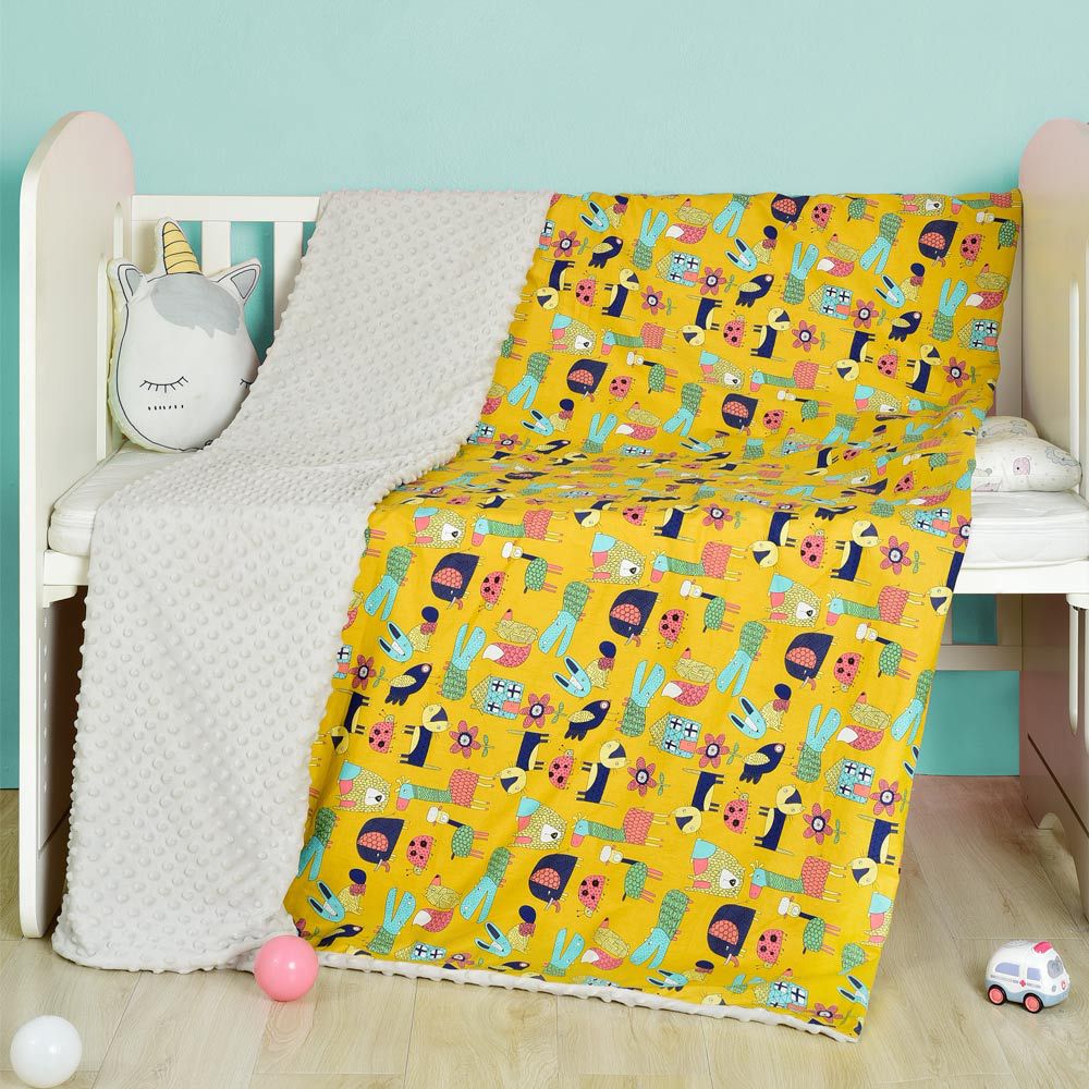 Cotton Cartoon Baby Blanket - Comfort Peas Design